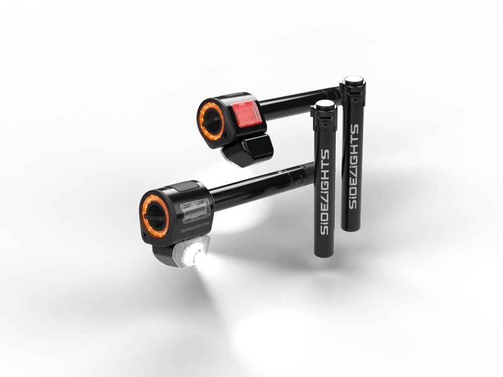 Deux SideLights Beam avec leurs deux batteries amovibles